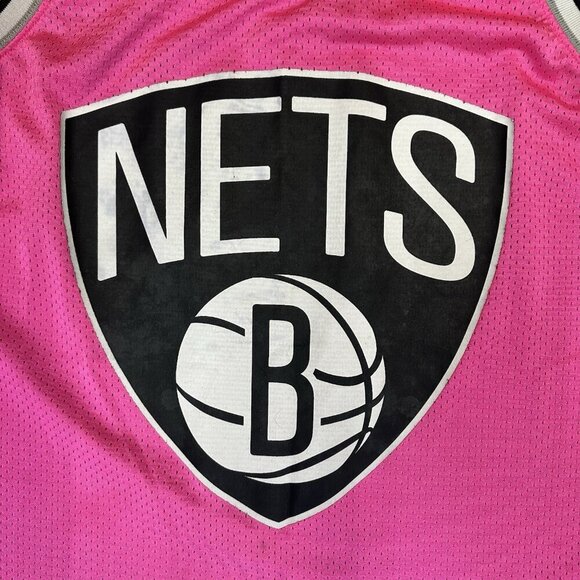Brooklyn Nets Mitchell & Ness Jersey NBA Pink Black Size M - Picture 4 of 7
